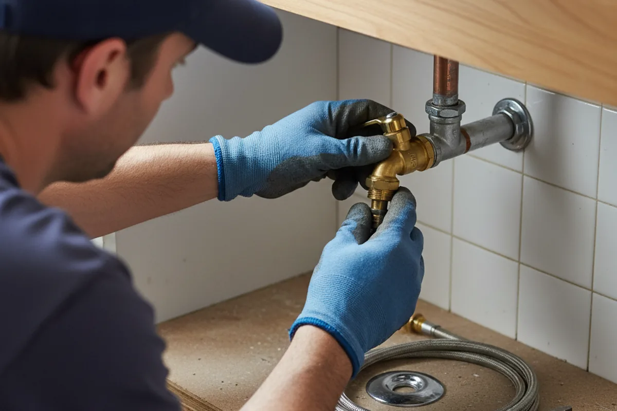 Shutoff valve and fitting work during Faucet and Fixture Repair in Clovis